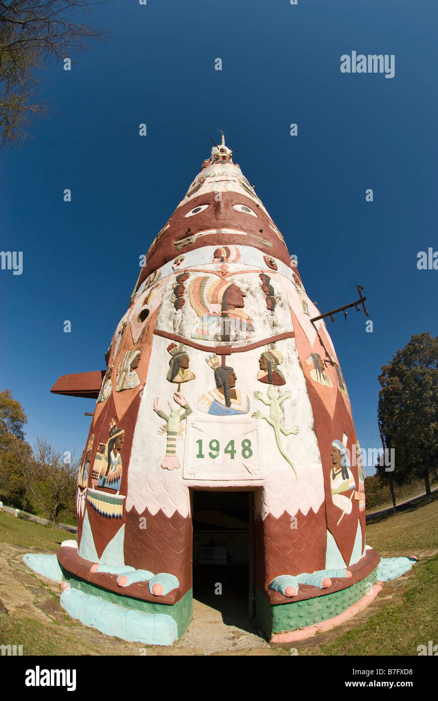 Ed Galloway's Totem Pole Park, Foyil, Oklahoma, USA Stock Photo Alamy