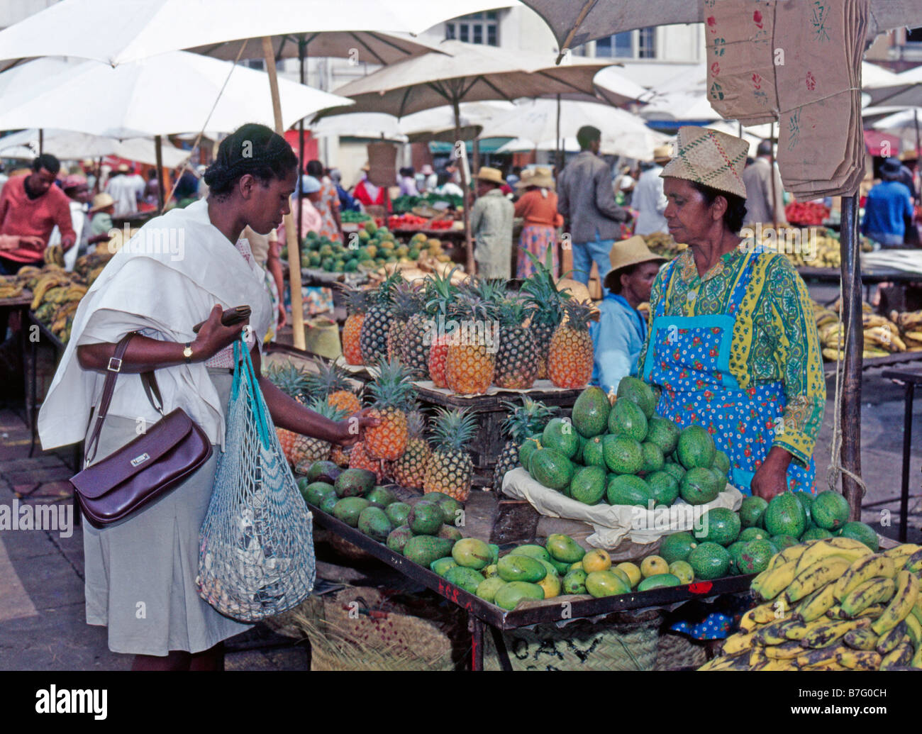 madagascar Madagaskar africa market in antananarivo city marche tananarive africa african afrika antananarivo arme basar bazaar Stock Photo