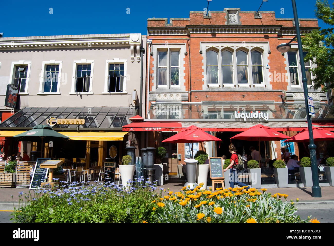 The Terrace Bars And Restaurants Oxford Terrace Christchurch Stock Photo Alamy