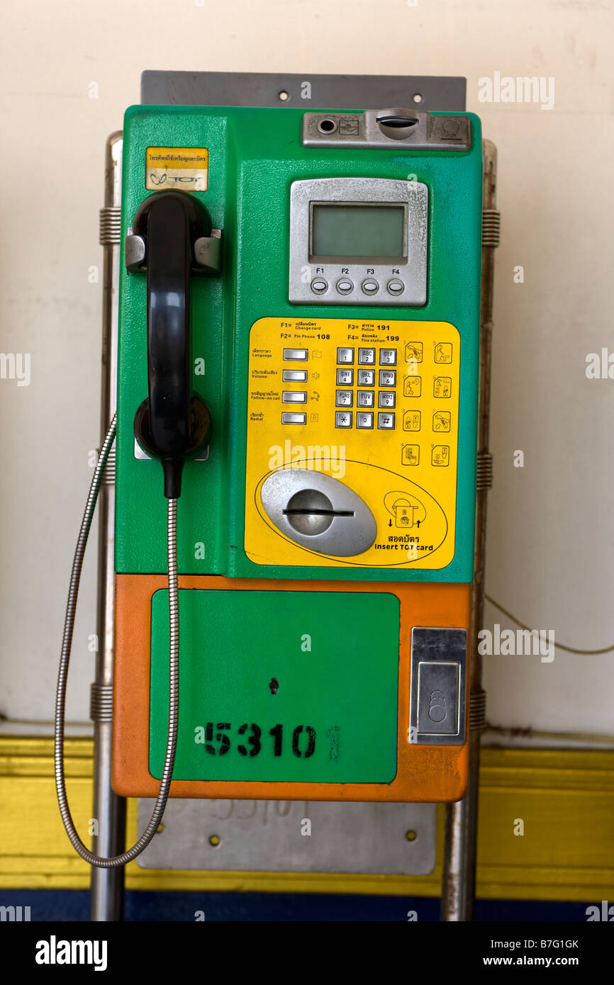Public Phone Bangkok Thailand Stock Photo Alamy