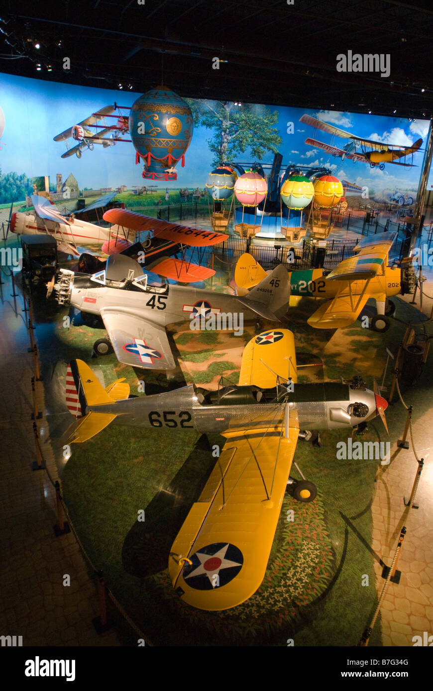 Restored aircraft on display at the Air Zoo in Kalamazoo, Michigan, USA