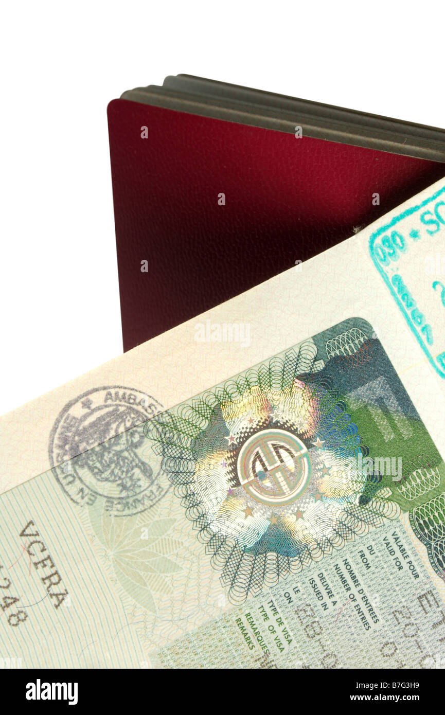 France passport stamp Cut Out Stock Images & Pictures - Alamy