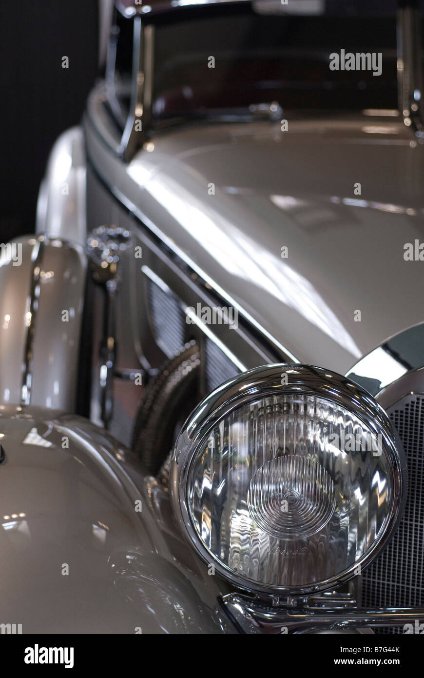 Antique automobile on display at the Gilmore Car Museum in Hickory