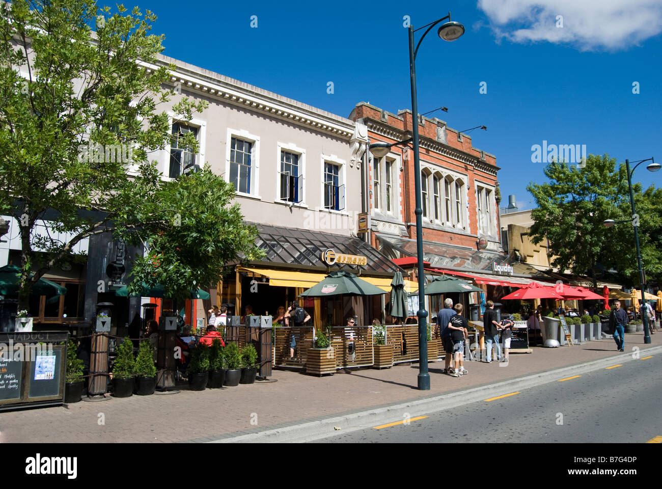 The Terrace Bars And Restaurants Oxford Terrace Christchurch Stock Photo Alamy