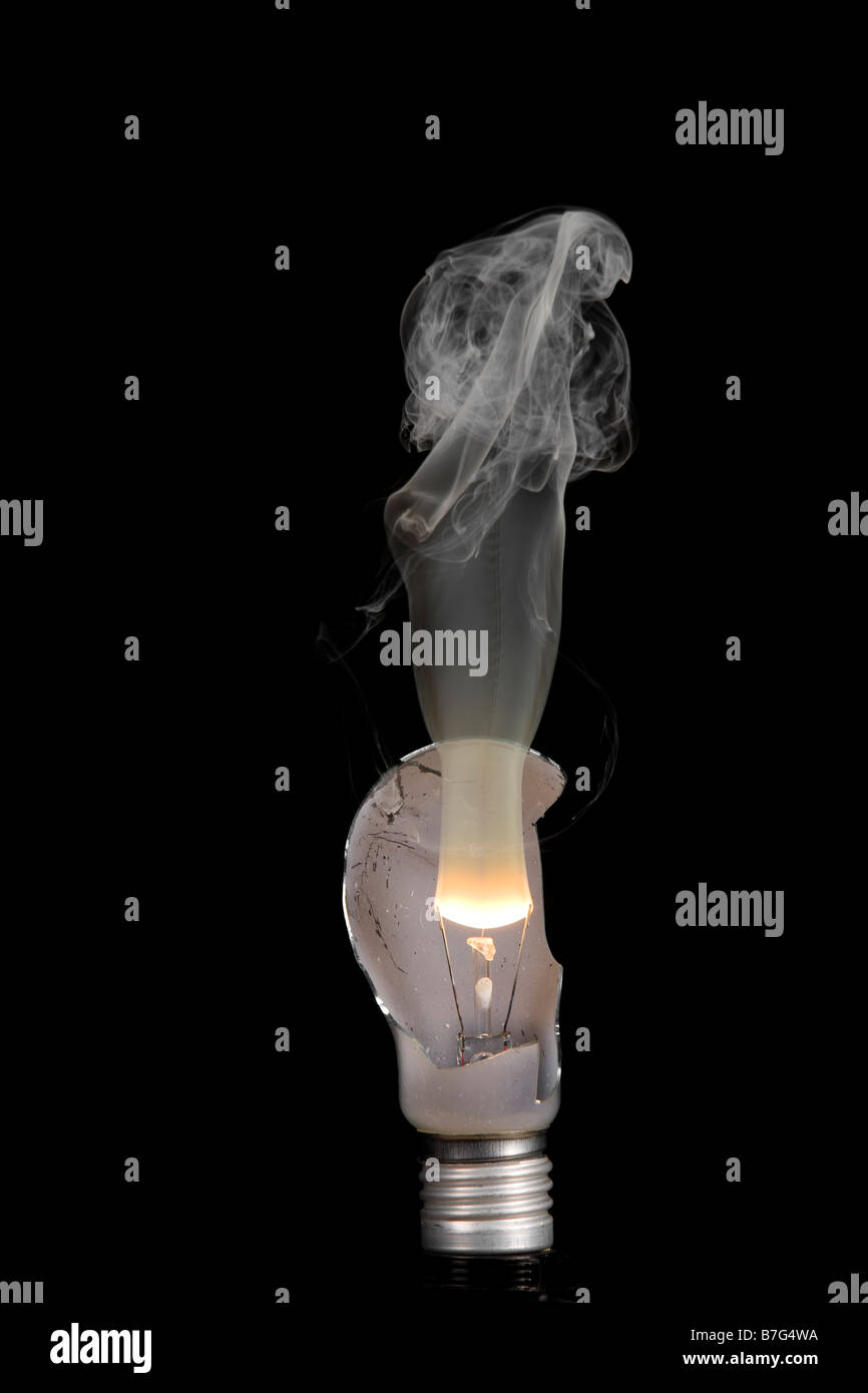 A burning light bulb Stock Photo Alamy