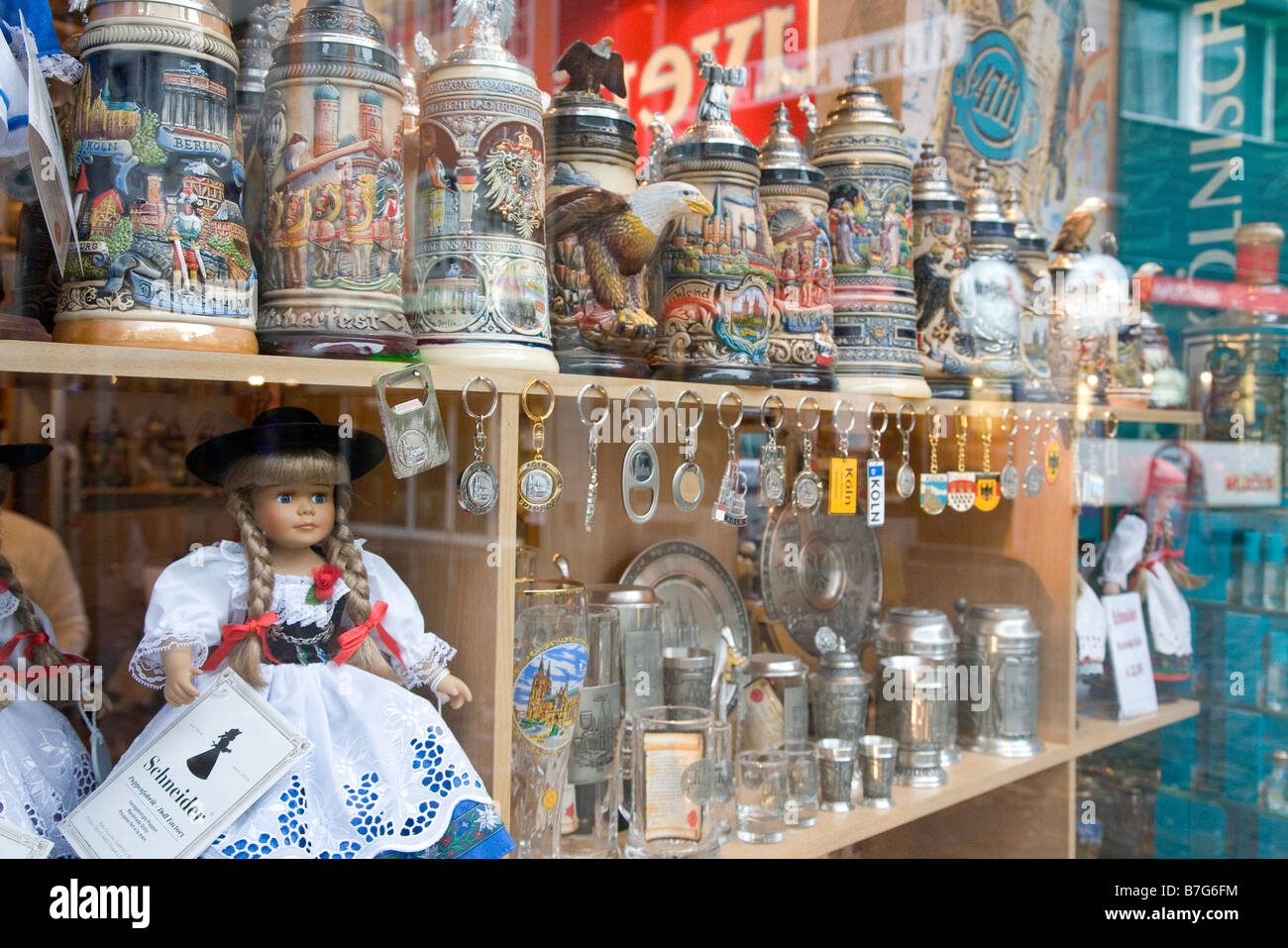 Souvenirs on sale in Cologne, Koln Germany Stock Photo