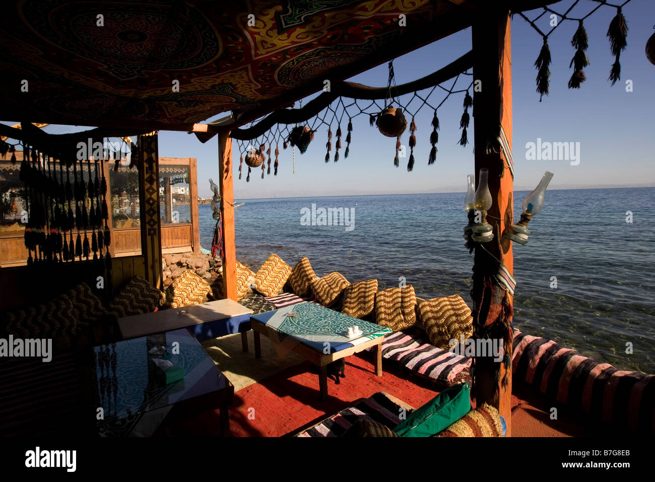 Cushions in a restaurant, Dahab, Egypt Stock Photo Alamy