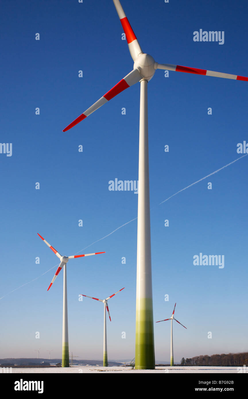 Wind energy facility Stock Photo