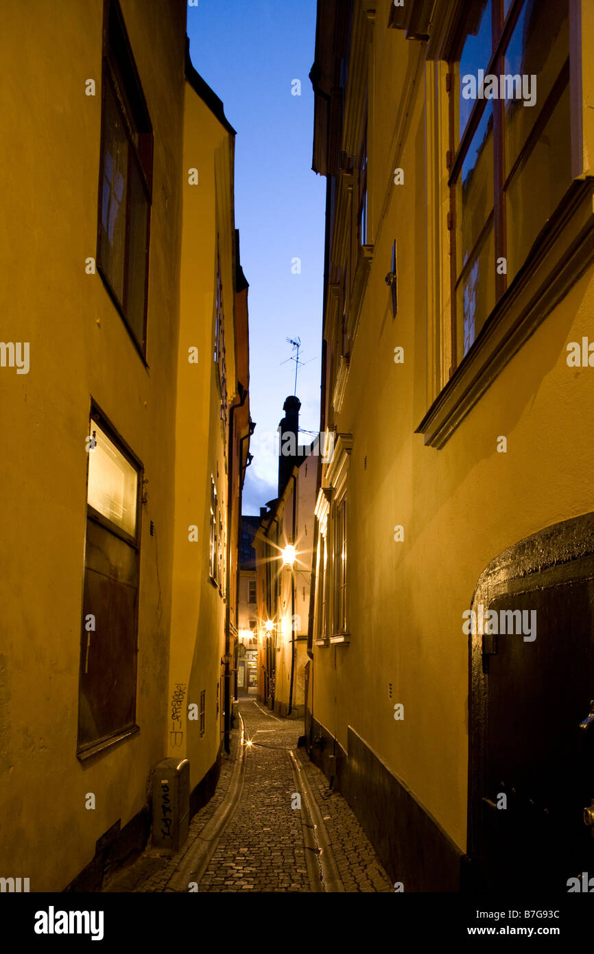 old town street stockholm Stock Photo