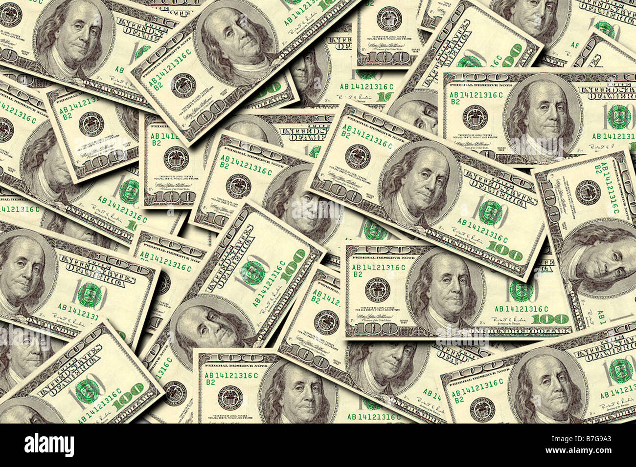 pile of one hundred dollar bills US Stock Photo - Alamy