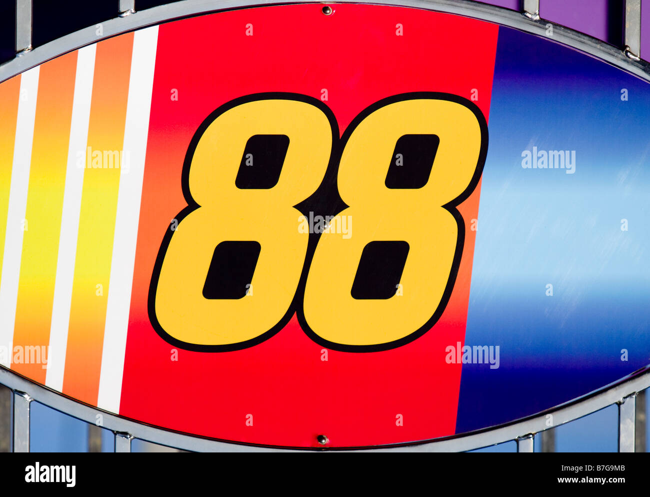 Number 88 in racing ellipse Stock Photo