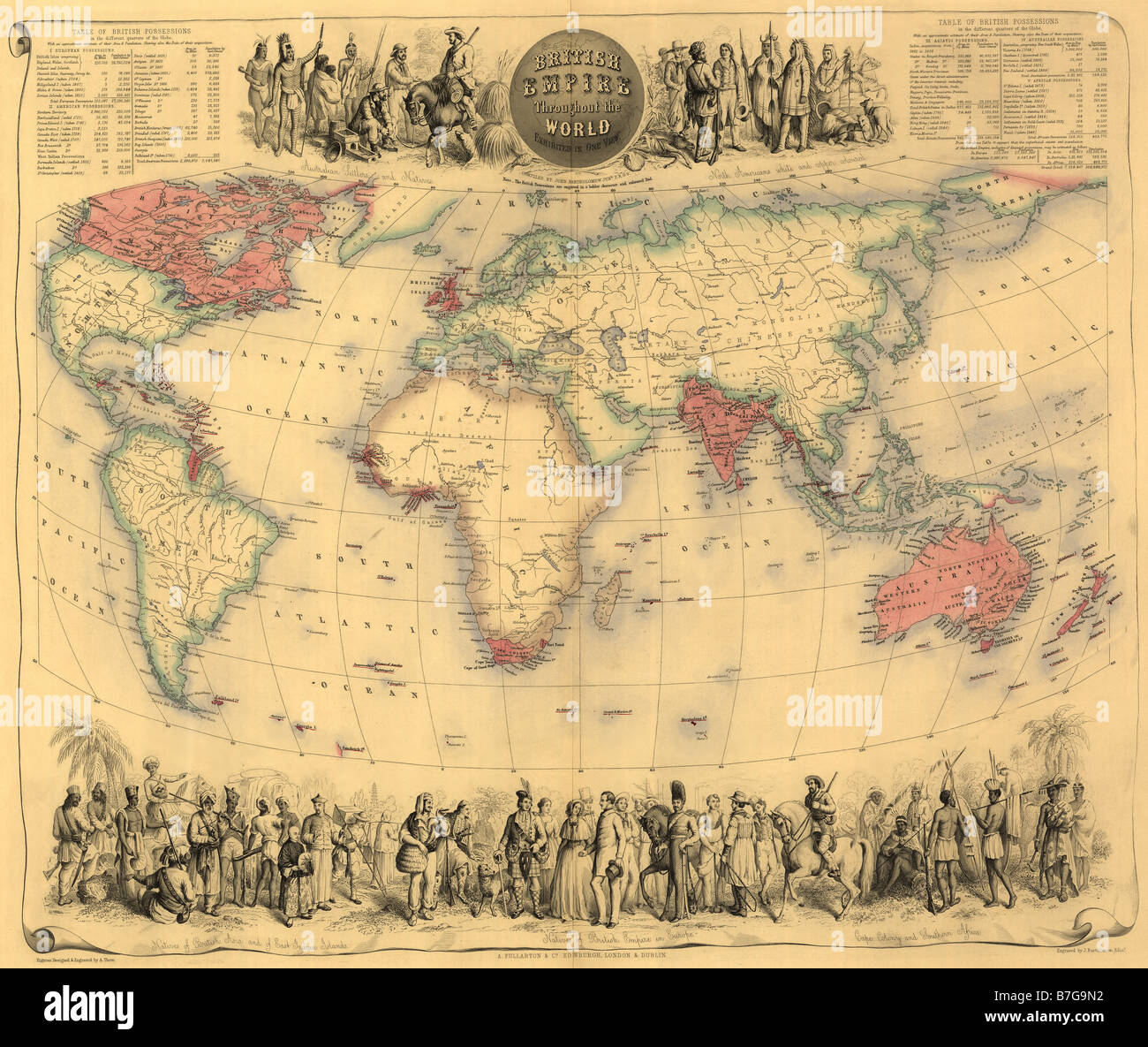 British Empire Throughout the World Stock Photo