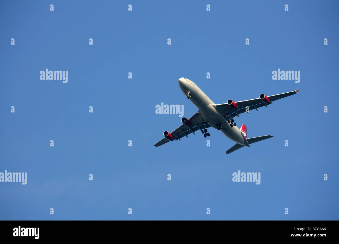 Virgin Atlantic Airbus A340 600 Aeroplane Stock Photo