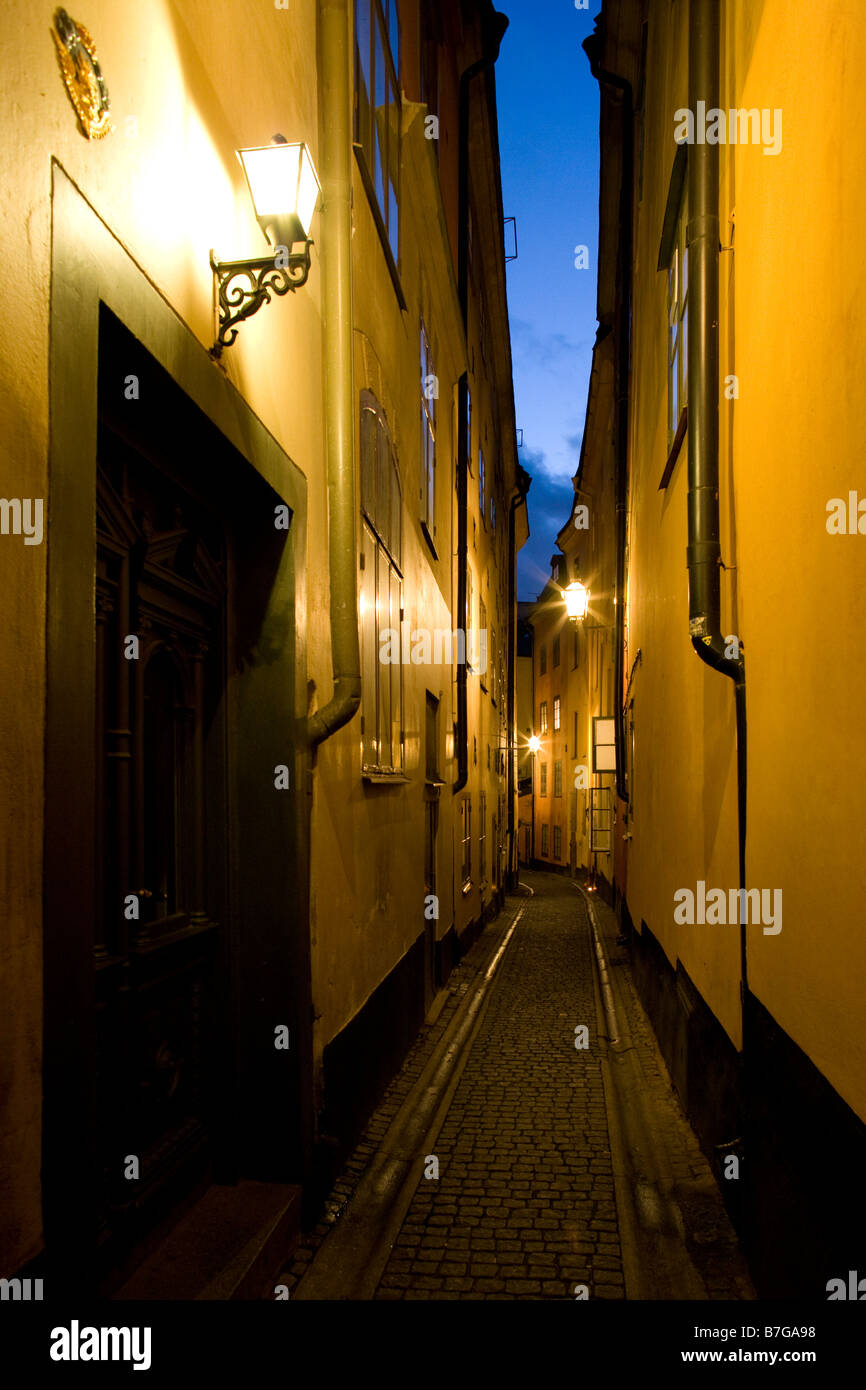 old town street stockholm Stock Photo