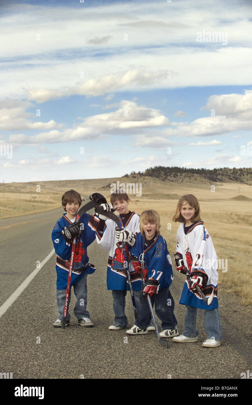 Youth hockey players Stock Photo Alamy