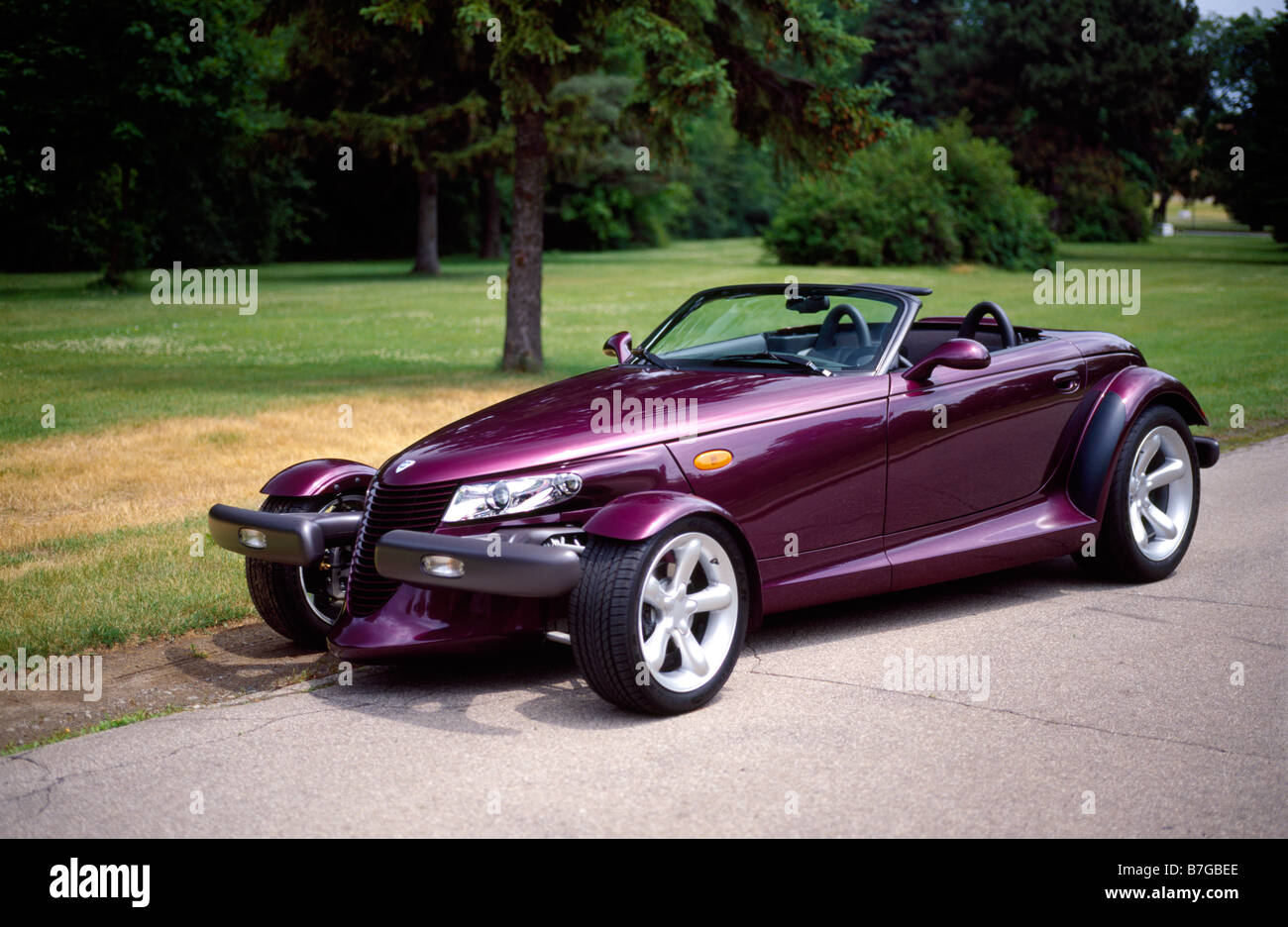 1999 Plymouth Prowler on pavement. Stock Photo