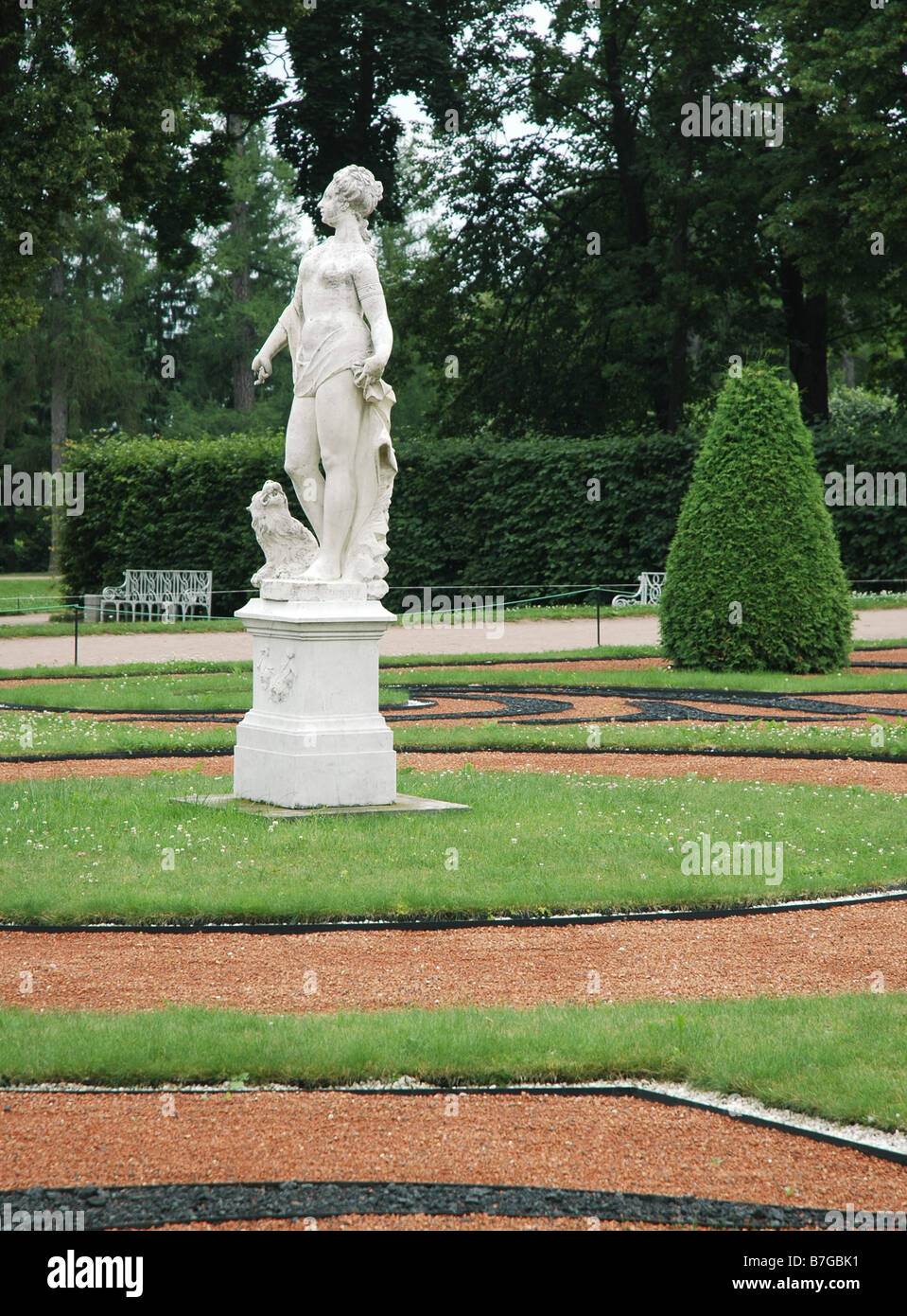 Gardens in Tsarskoye Selo, Russia Stock Photo