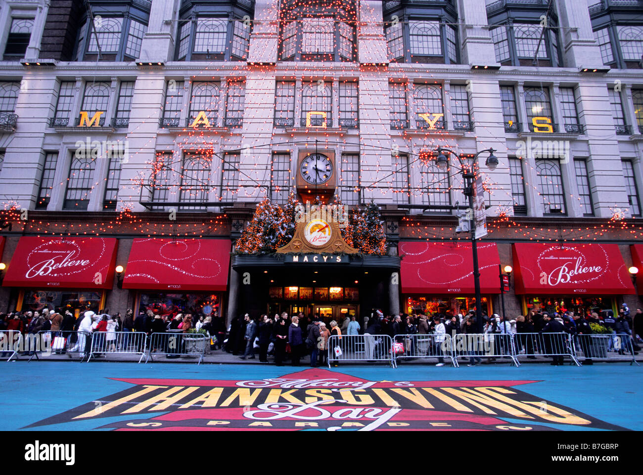 New York City Macy's Department Store on 34th Street and Herald Square Thanksgiving and