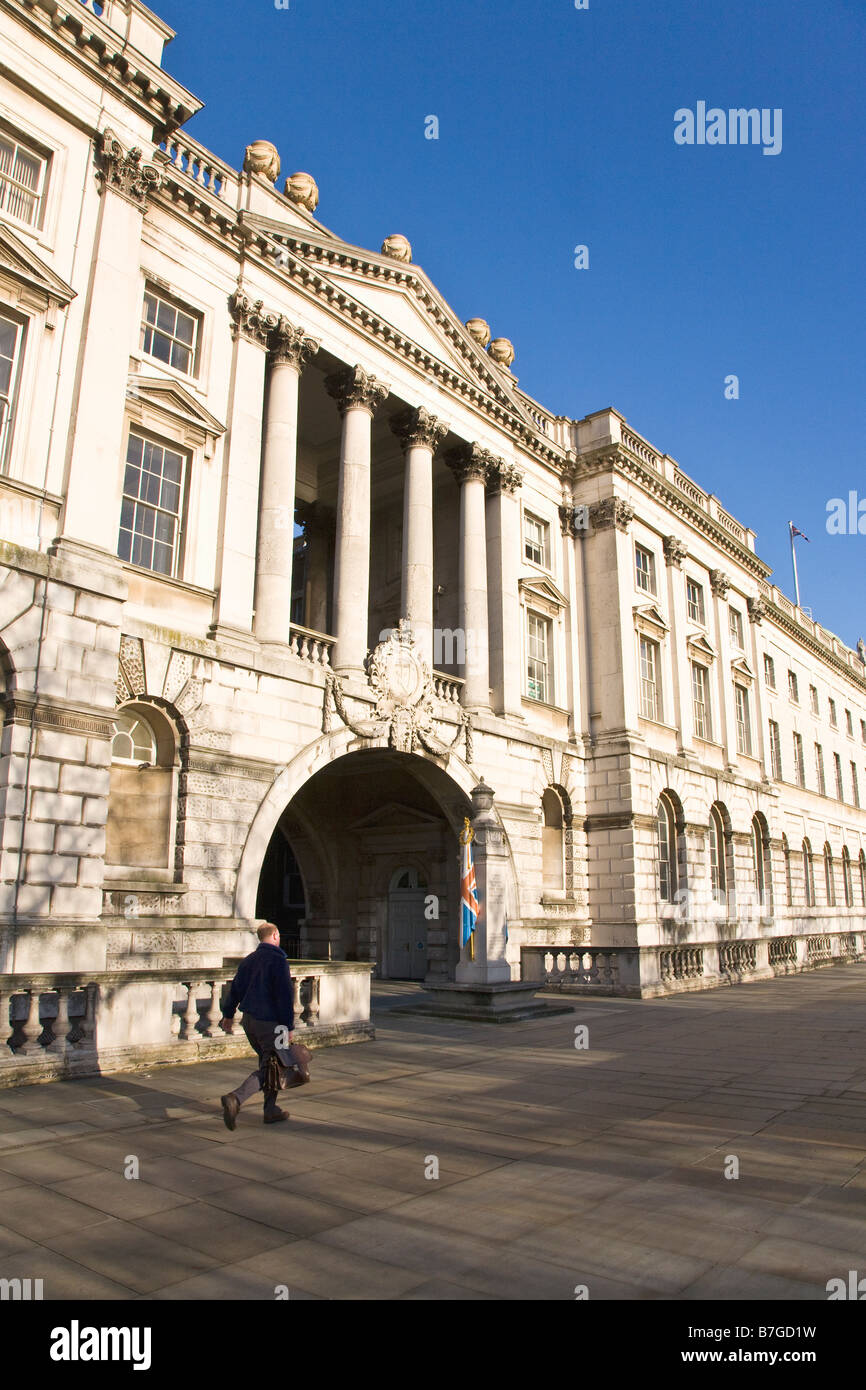 Somerset House exterior London England UK United Kingdom GB Great Britain British Isles Europe EU Stock Photo