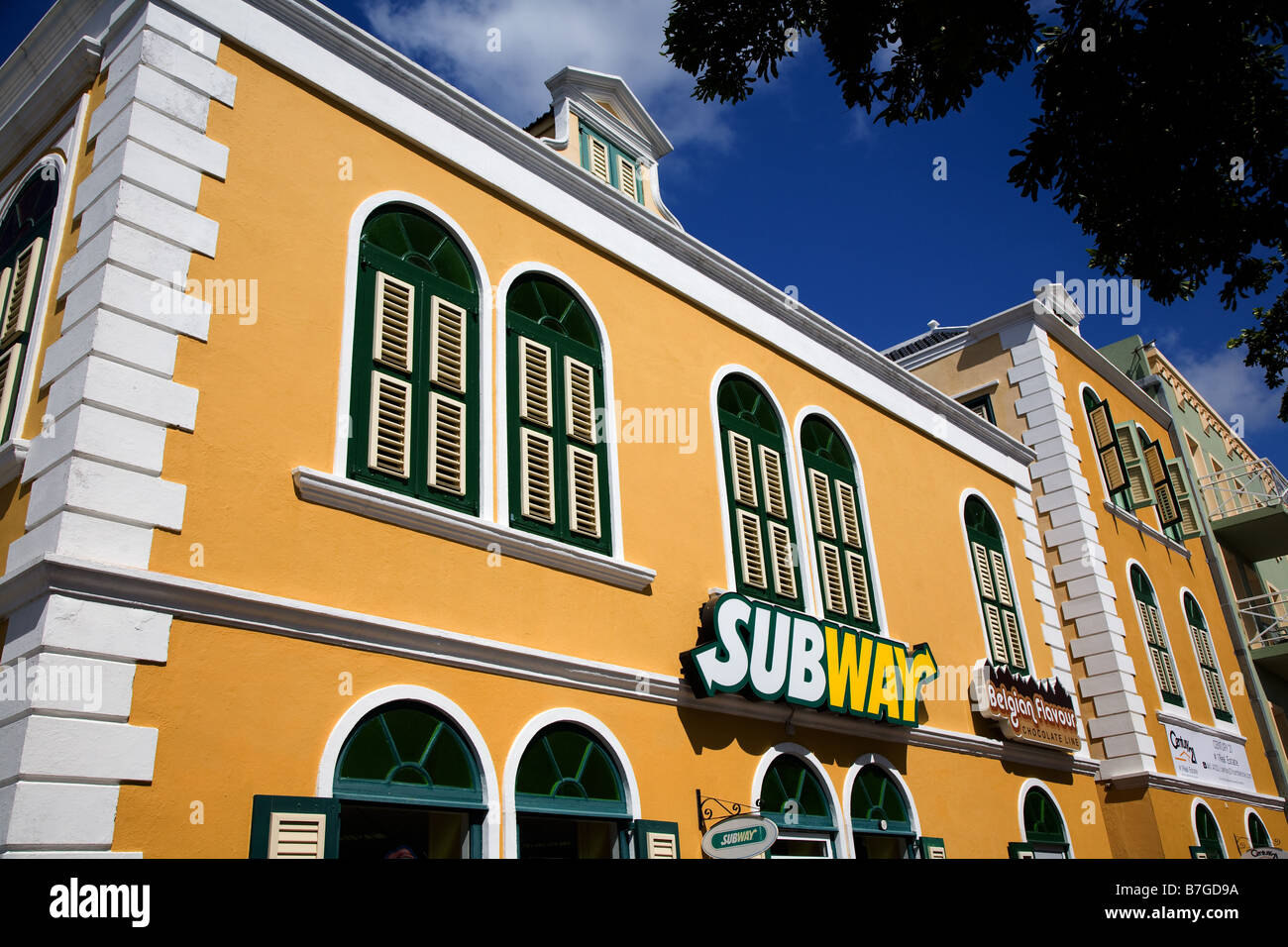 Subway eating house, Willemstad, Curacao Stock Photo