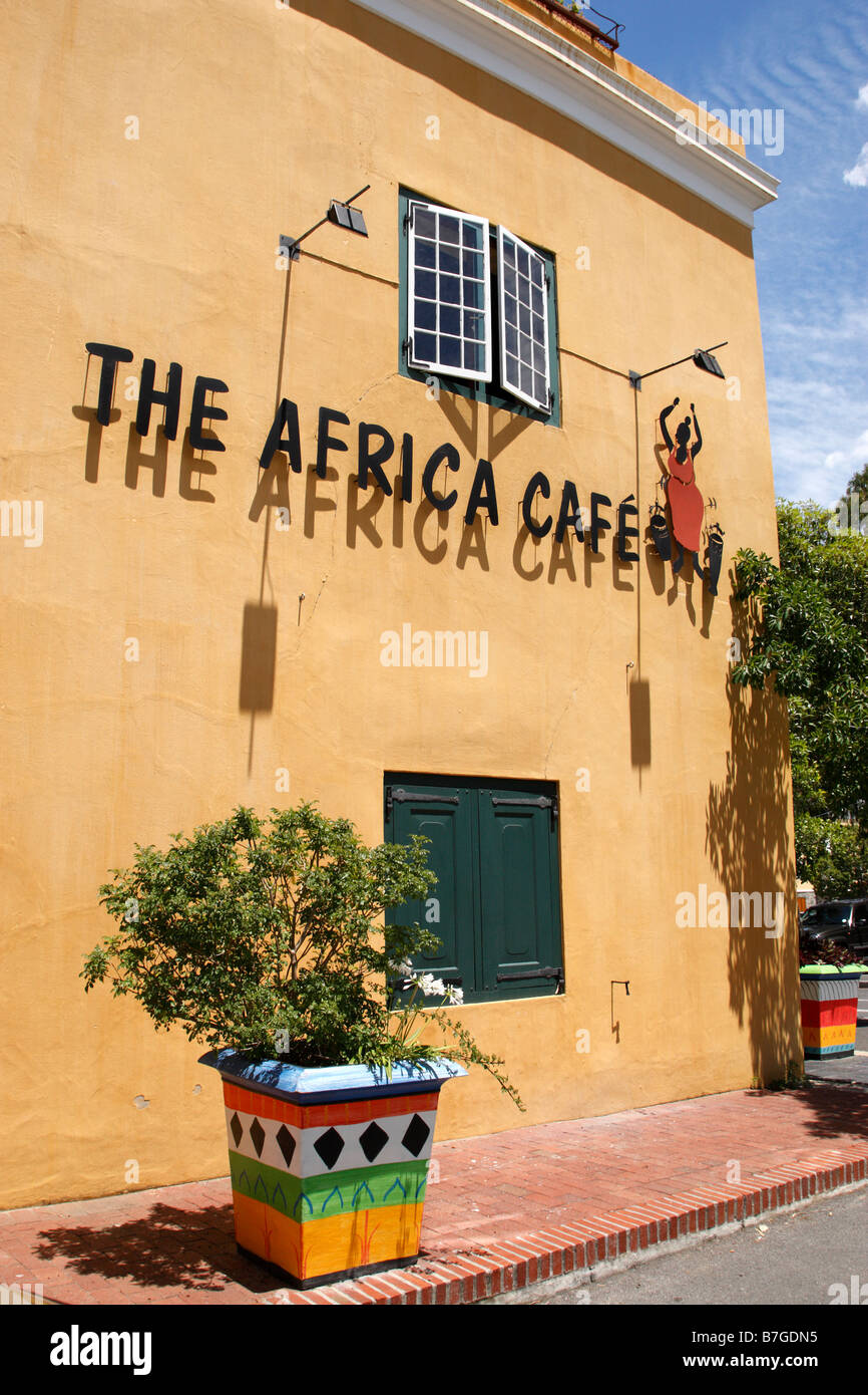the african cafe offering traditional food shortmarket street cape town south africa Stock Photo