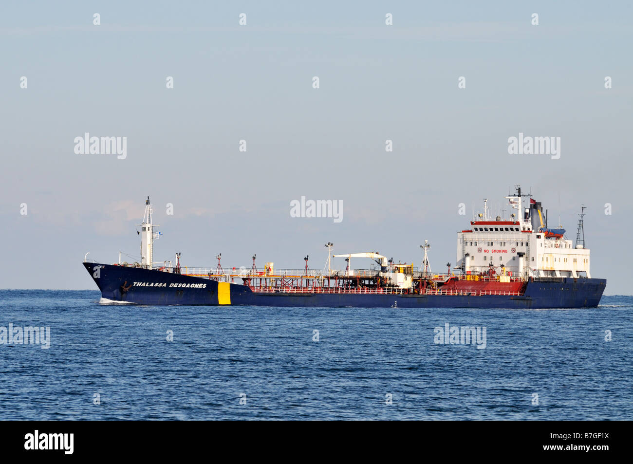 Oil tanker Thalassa Desgagnes out at Sea Stock Photo