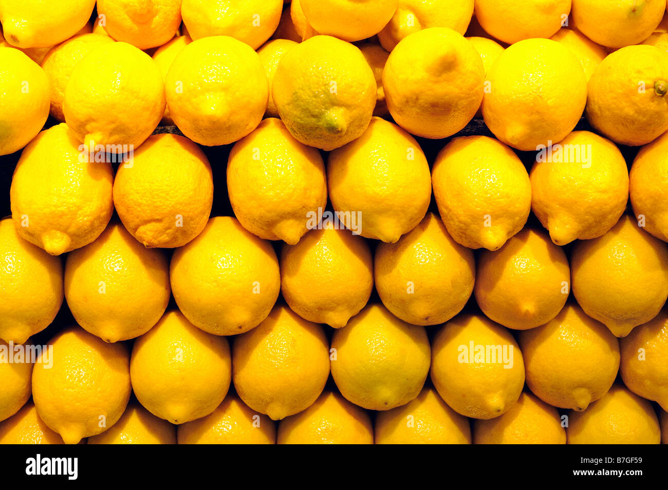 Lemons on sale in a supermarket Stock Photo Alamy