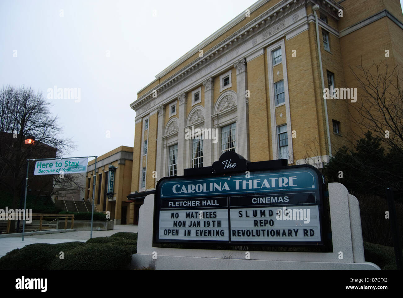 Carolina Theatre in downtown Durham North Carolina Stock Photo