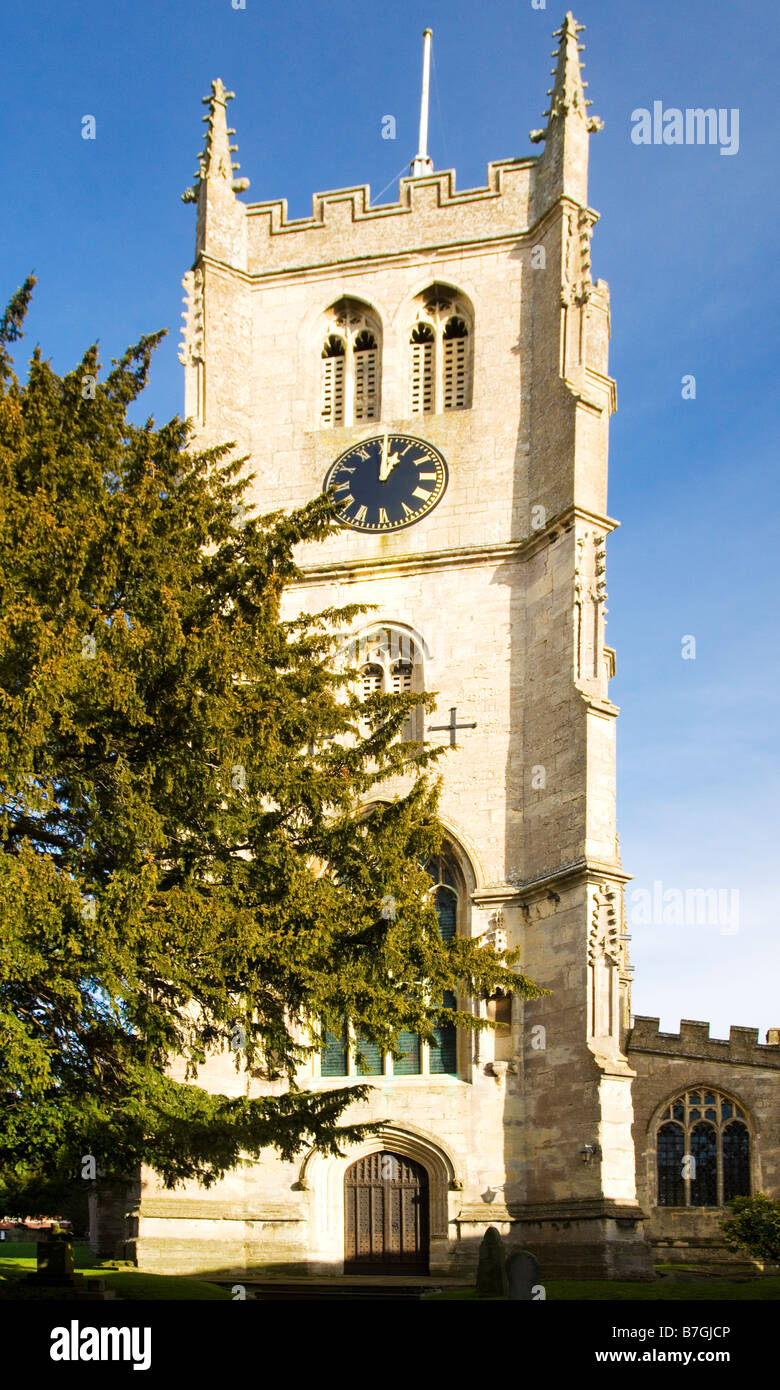 English church and clock tower hi-res stock photography and images - Alamy