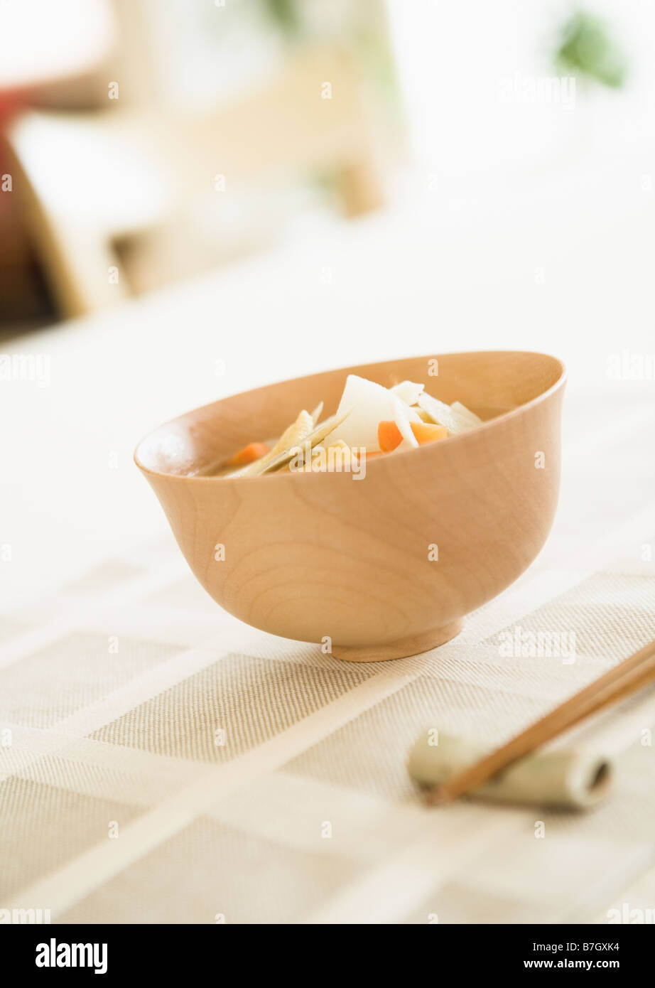 Bowl of Miso Soup Stock Photo Alamy