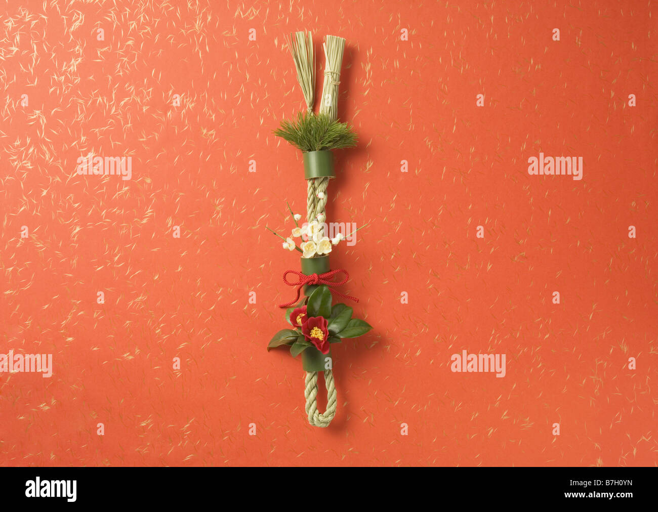 Decoration of straw rope Stock Photo - Alamy