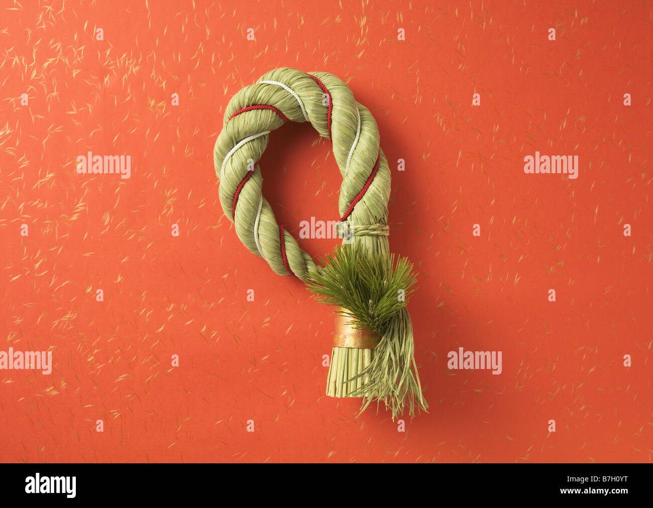 Decoration of straw rope Stock Photo - Alamy