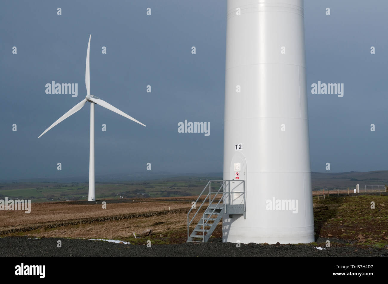 Wind turbines at Elliots Hill/Wolf Bog windfarm outside Ballyclare