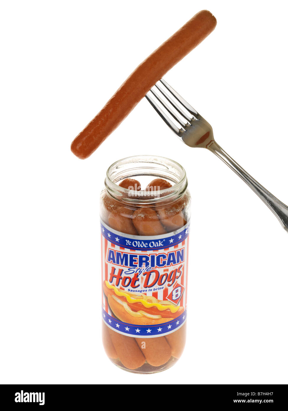 Jar of Hot Dog Sausages Stock Photo Alamy