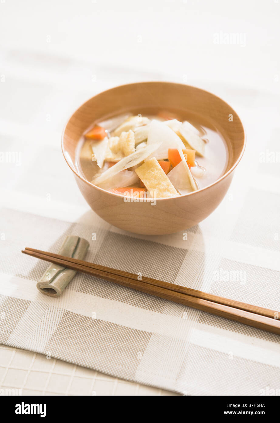 Bowl of Miso Soup Stock Photo Alamy