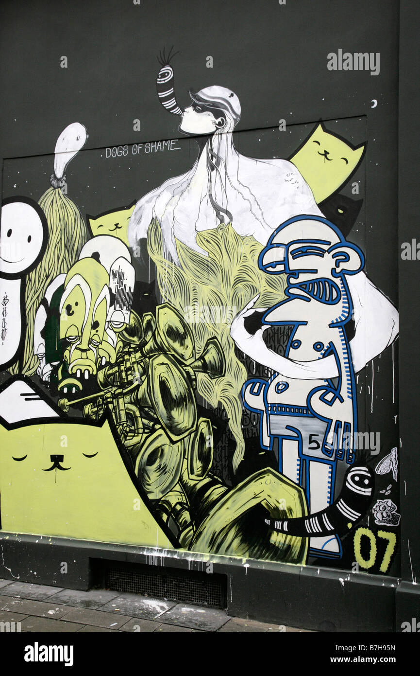 Street art in Cologne, Koln Germany Stock Photo