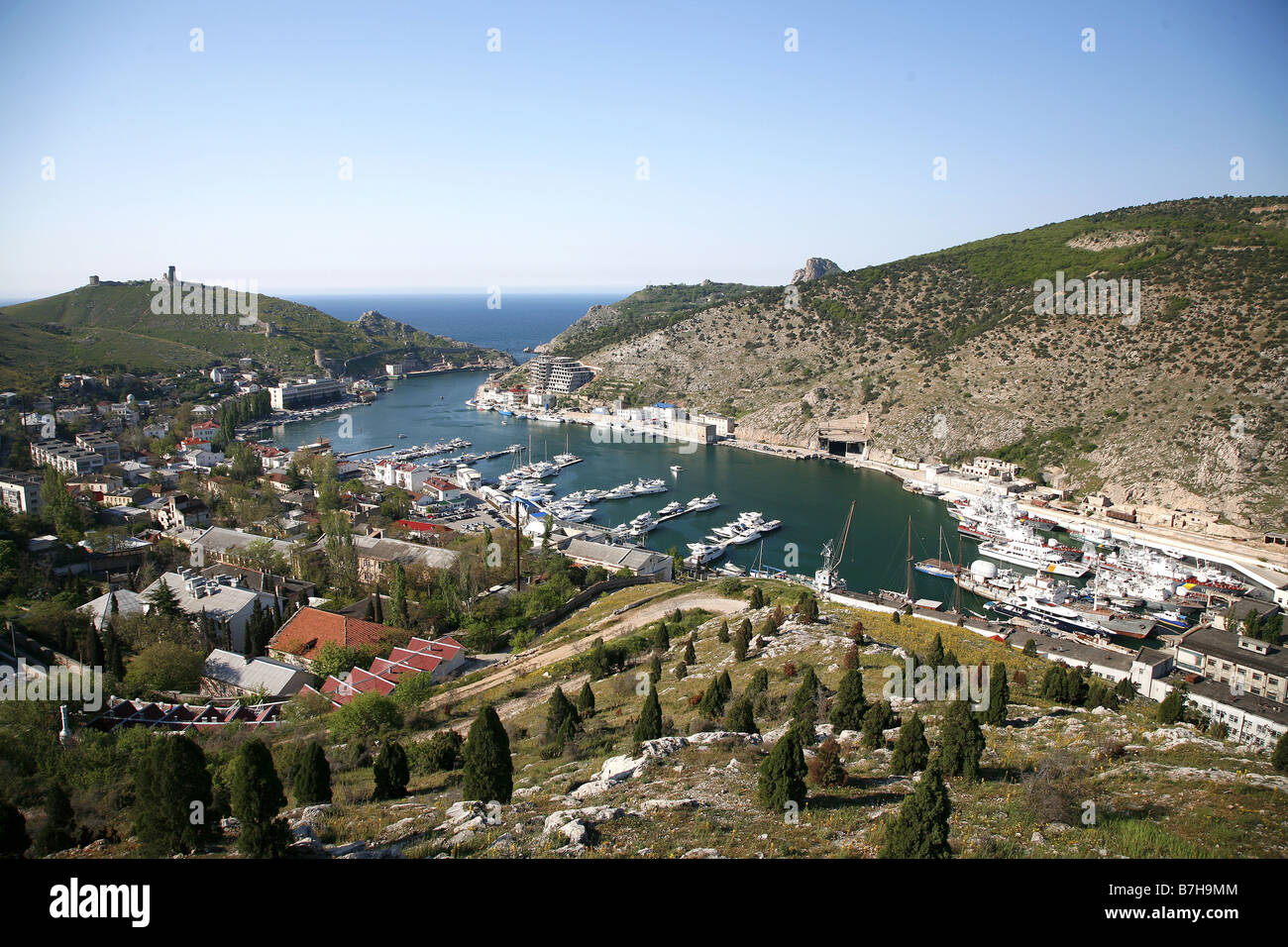 BALAKLAVA HARBOUR BALAKLAVA UKRAINE BALAKLAVA CRIMEA UKRAINE 01 May