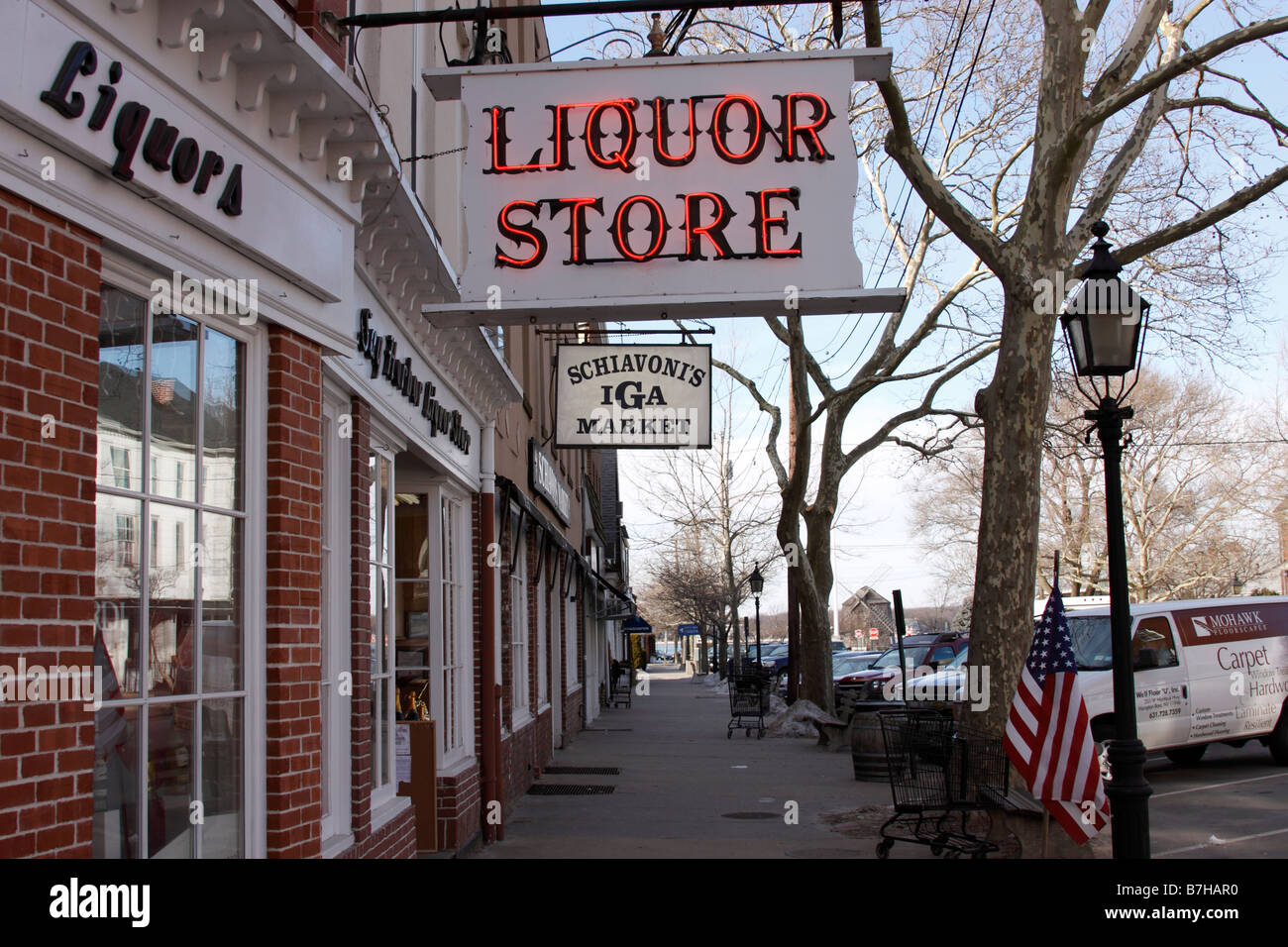 Liquor store, Sag Harbor, Long Island, New York, USA Stock Photo Alamy