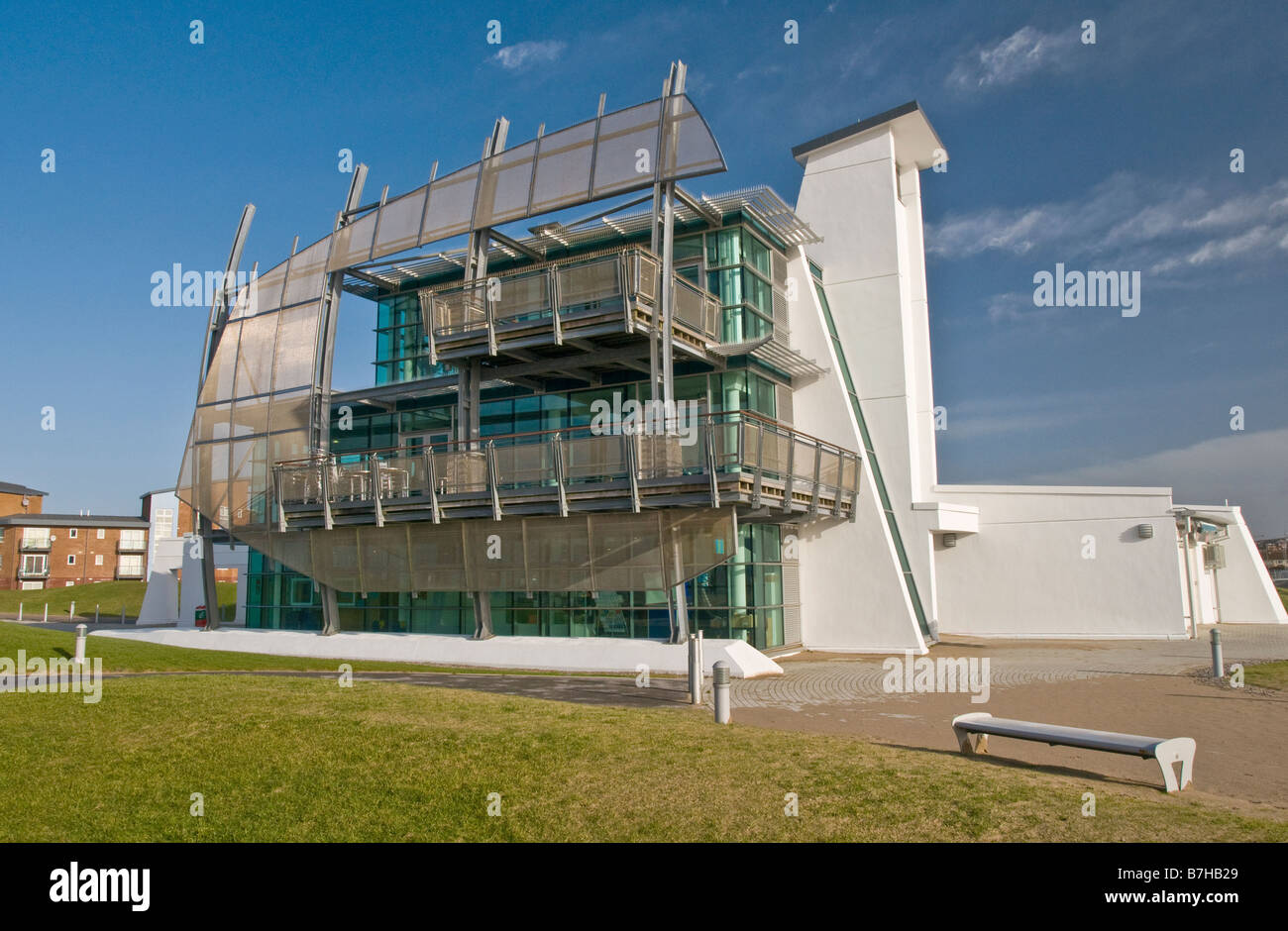 The Millennium Coastal Path Visitor Centre at Llanelli South Wales Stock Photo