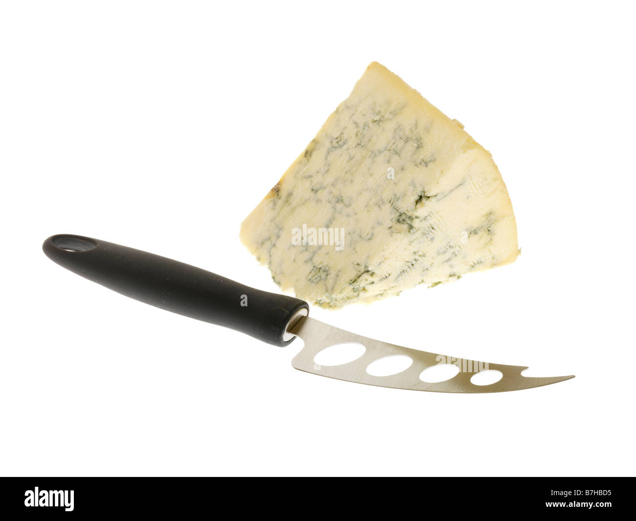 Fresh Strong Aromatic Blue Stilton Cheese Isolated Against A White Background With No People And A Clipping Path Stock Photo