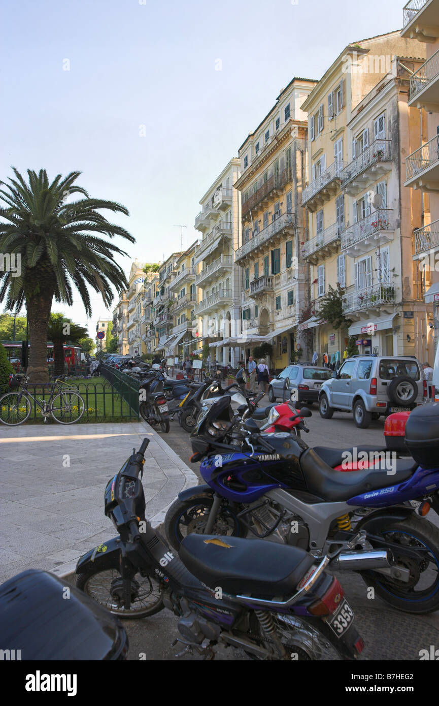 Kapodistriou Street Corfu Town Stock Photo