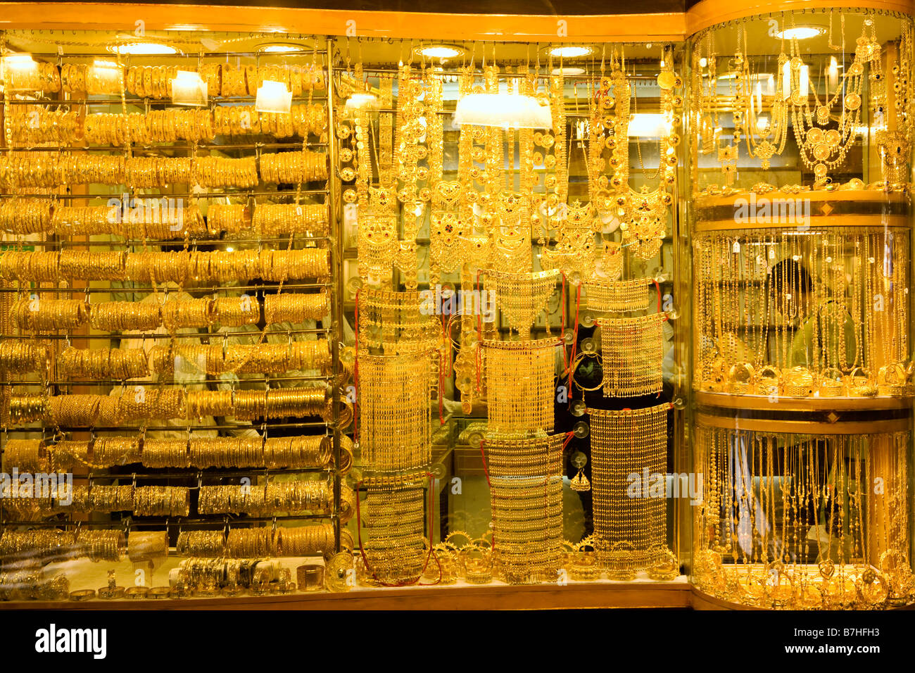 Gold souk in Dubai Stock Photo Alamy
