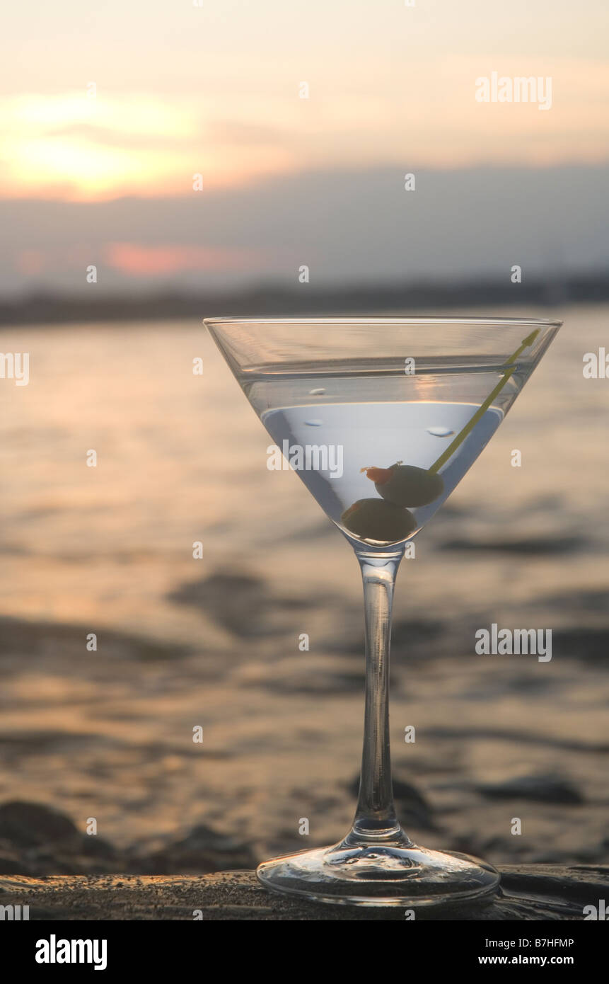 Martini on the rocks in Newport Rhode Island Stock Photo Alamy