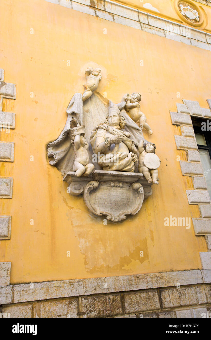 Bust of Francesco Morosini Corfu Town Stock Photo