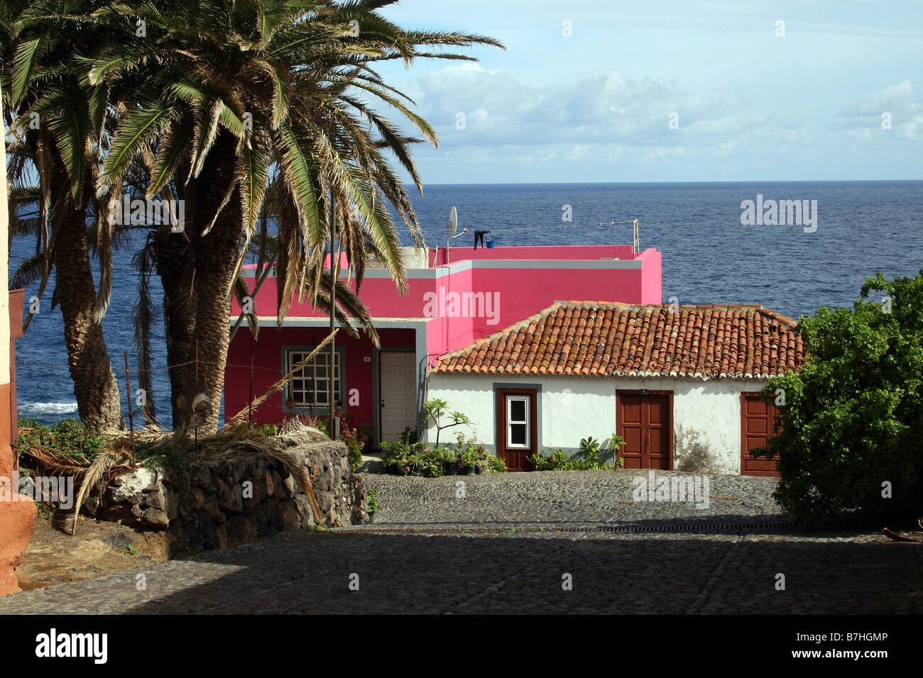 TRADITIONAL CANARIAN HOMES AT SAN ANDRES ON THE ISLAND OF LA PALMA Stock Photo Alamy