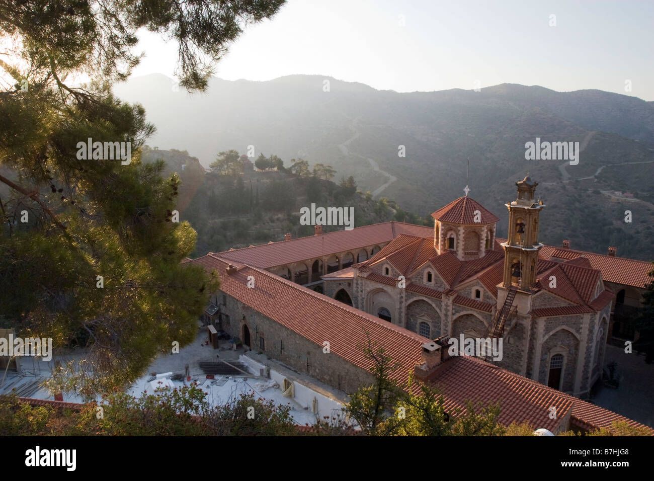 Machairas monastery in Troodos mountains Cyprus Stock Photo
