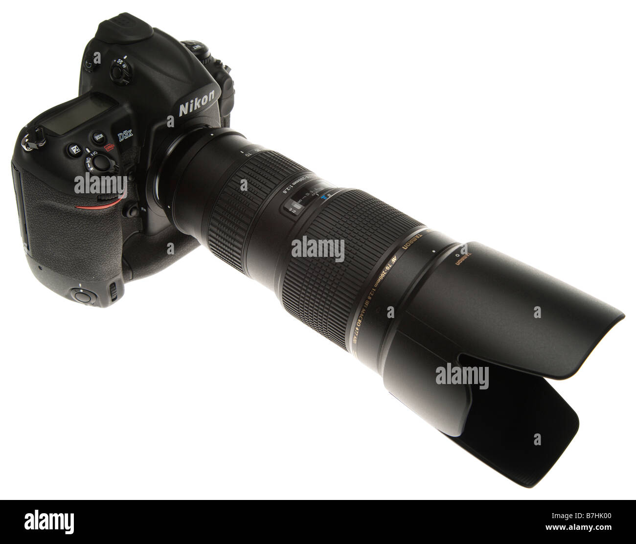 Nikon D3X camera with Tamron 70-200mm f/2.8 zoom lens Stock Photo