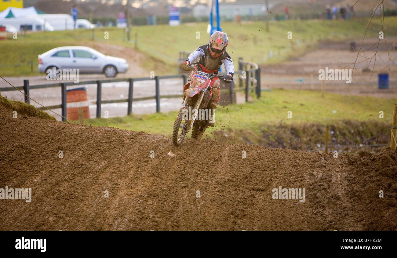 Dirt bike racing Stock Photo