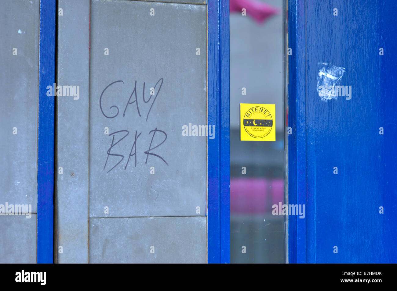 gay bar canal street manchester uk Stock Photo