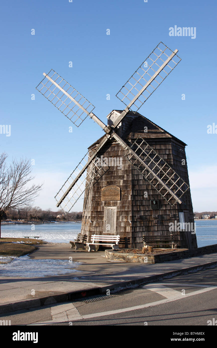 Windmill tourist information center, Sag Harbor, Long Island, New York, USA Stock Photo